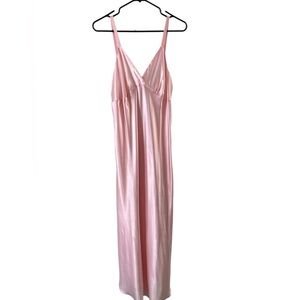 Vintage Pink satin slip dress night gown
